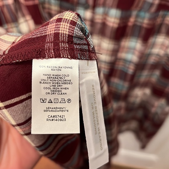 LOFT tiered plaid dress - Picture 3 of 6